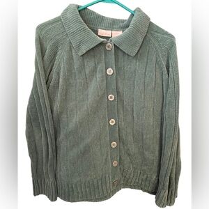 Bobbie Brooks Green Knit Cardigan Large